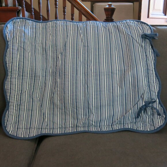 Sunham Home Fashions Blue French Floral Toile Print Shabby Chic Pillowcase - Picture 4 of 6